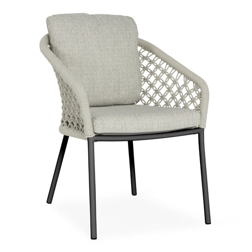 SUNS Nappa dining chair - Matt royal grey / camelsand / natrual grave / knot weave