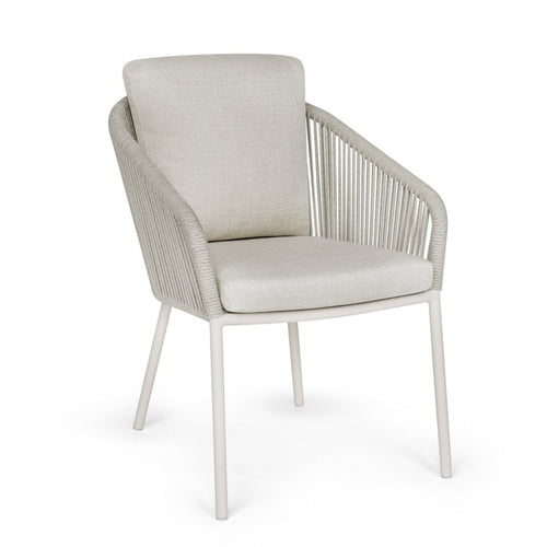 SUNS Nappa dining chair - Matt royal grey / camelsand / natrual grave / knot weave