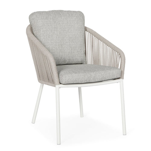 SUNS Nappa dining chair - Matt royal grey / camelsand / natrual grave / knot weave