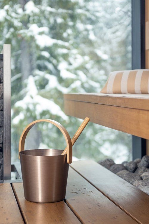 Rento aluminium sauna emmer (5 liter) met handvat - Champagne