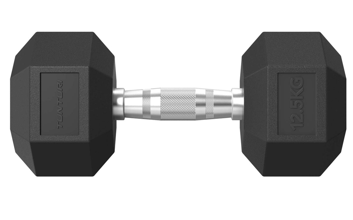 Tunturi Platinum Hex Rubber Dumbbell Set 2,5 - 20 kg