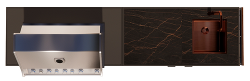 Roostr Rubix opstelling met gasbarbecue en frame - charcoal black