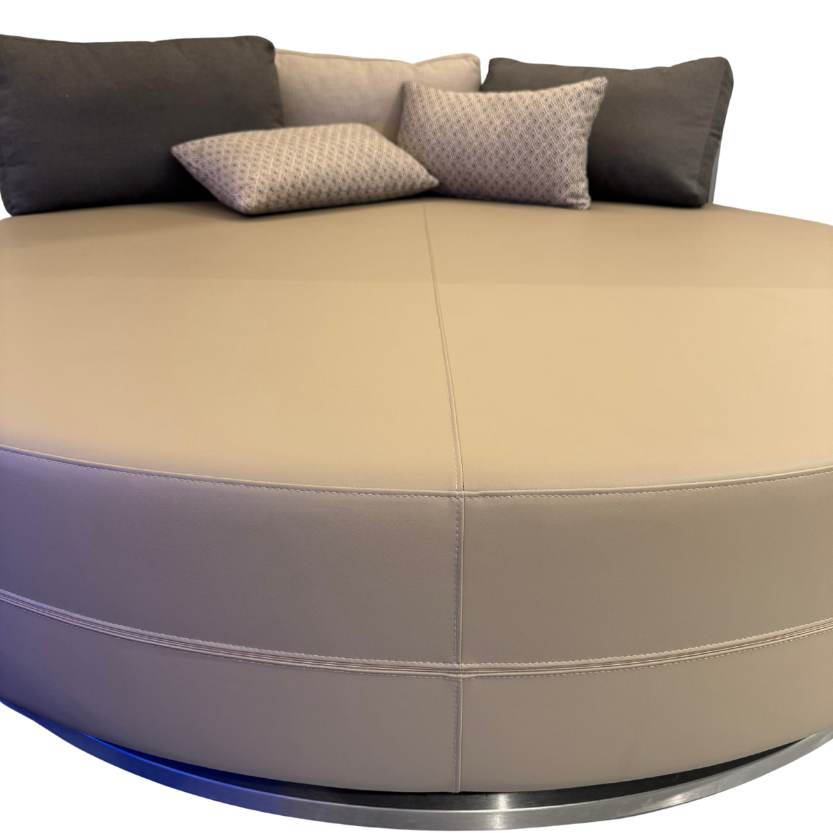 Rond Loungebed  Taupe –  Ø200 x 45 cm - demo
