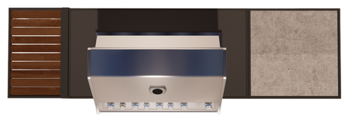 Roostr Rubix opstelling met gasbarbecue single werkblad - charcoal black