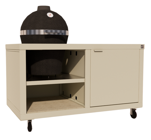 Roostr Rubix duo met kamado op wielen - timeless taupe