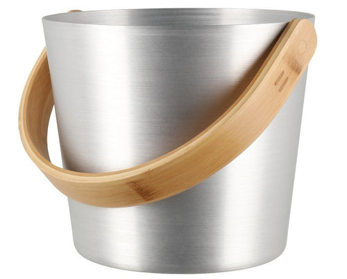 Rento aluminium sauna emmer (5 liter) met handvat - Zilver