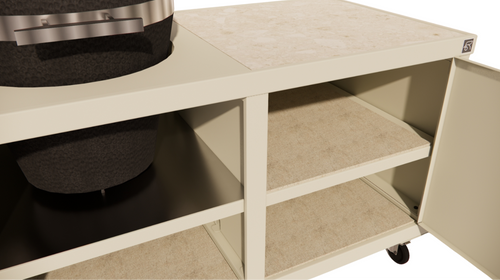 Roostr Rubix duo met kamado op wielen - timeless taupe