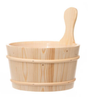 4Living houten sauna emmer (4 liter) met greep - sparrenhout