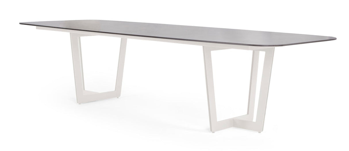 SUNS Palermo tafel 320 x 116 cm - Neolith black blad / Camel sand frame