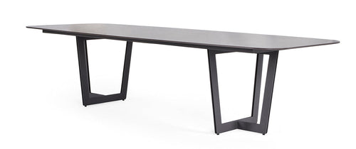 SUNS Palermo tafel 280 x 116 cm - Neolith black blad / Matt royal grey frame