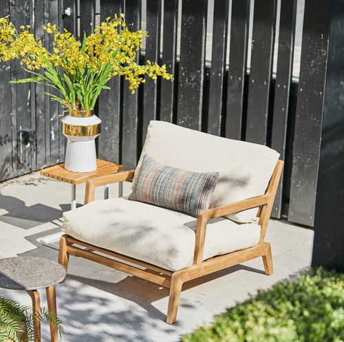 SUNS Termoli lounge stoel - Natrual gravel