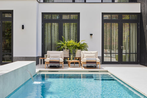 SUNS Termoli chaise longue zonder armleuningen - Natrual gravel