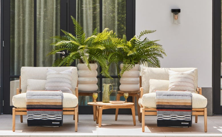 SUNS Termoli chaise longue met armleuningen - Natural gravel