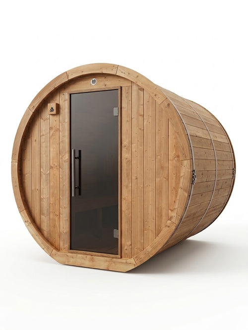 Vuren thermowood barrel sauna 215 cm