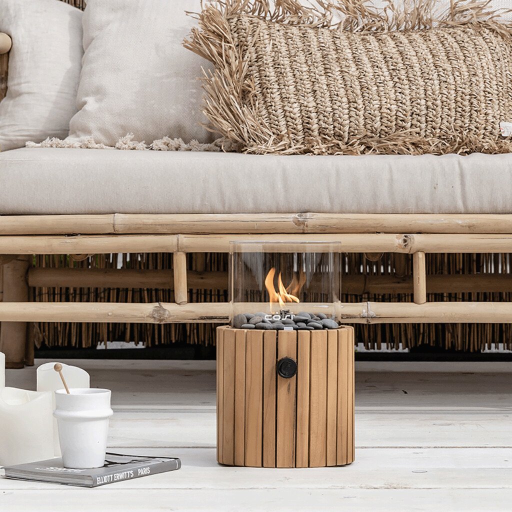 Cosi Cosiscoop Timber round gaslantaarn - teak kopen? - Rhodos-shop.nl