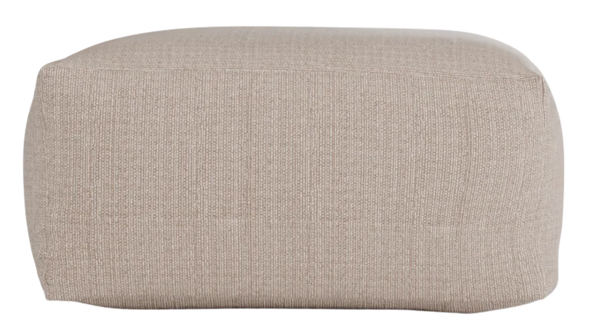 Laui Square Pouf - Boho Taupe