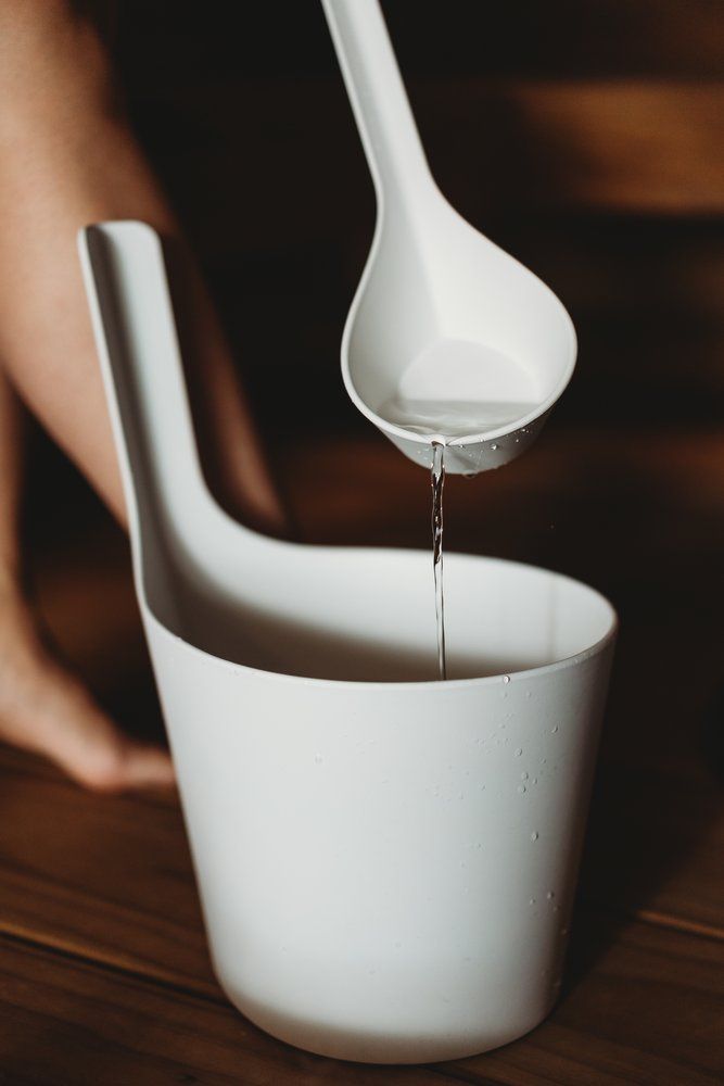 Rento biocomposiet sauna emmer & lepel - Wit