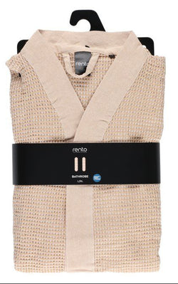 Rento Kenno unisex sauna badjas beige - L/XL