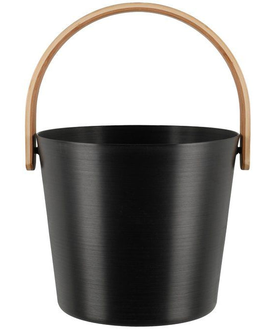 Rento aluminium sauna emmer (5 liter) met handvat - Zwart