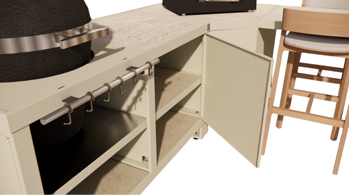 Roostr Rubix hoekopstelling met duo en bar - timeless taupe