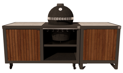 Roostr Rubix duo met kamado + single met deur - charcoal black