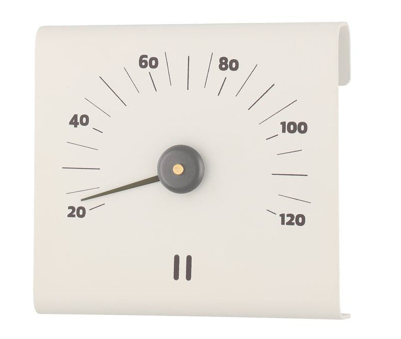 Rento aluminium sauna thermometer vierkant - Wit