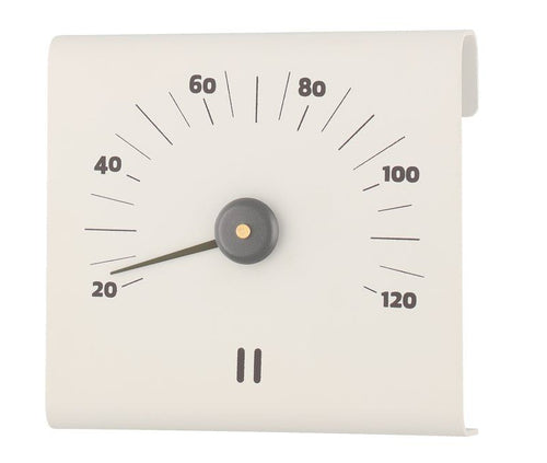 Rento aluminium sauna thermometer vierkant - Wit