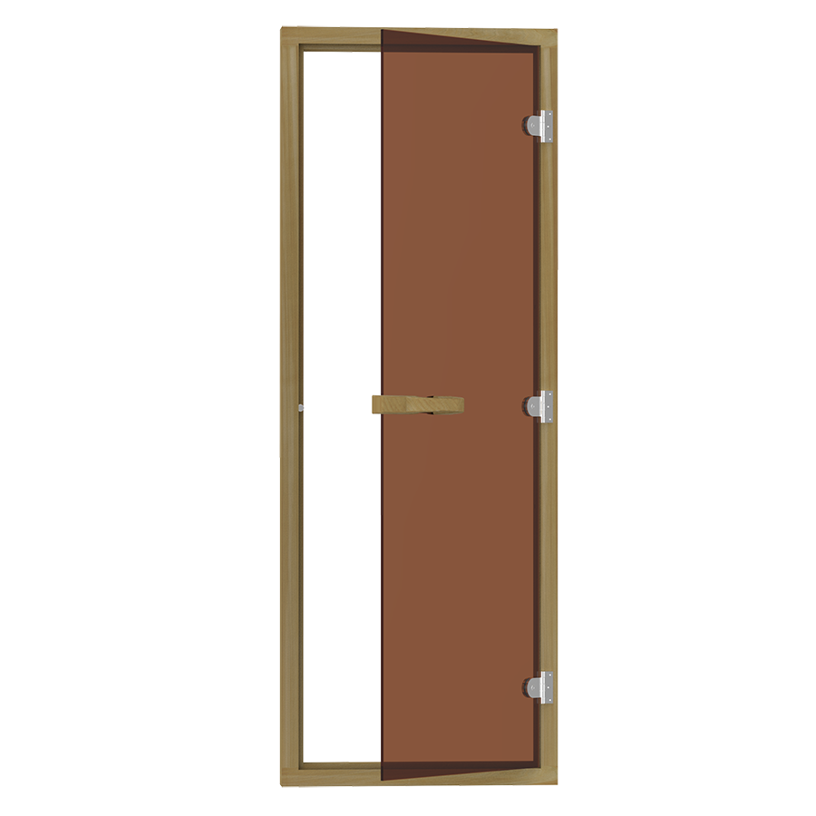 Omkeerbare saunadeur cederhout 69 x 189 cm - brons glas