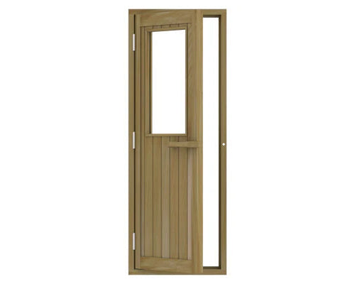 Cederhouten Saunadeur met glazen raamvenster 69 x 189 cm - linksdraaiend