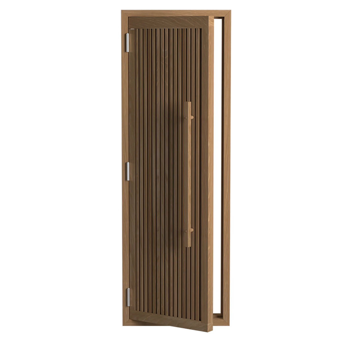 Gestreepte houten saunadeur cederhout 70 x 204 cm - linksdraaiend