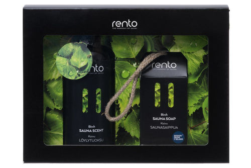 Rento cadeauset - Berken saunageur en sauna zeep