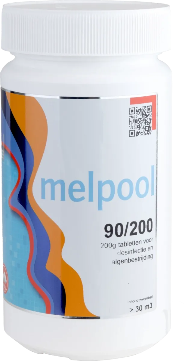 Melpool grote chloortabletten 90 (200 gram) - 1 kg