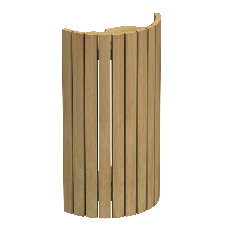Houten lampscherm hoek/wand - Ceder