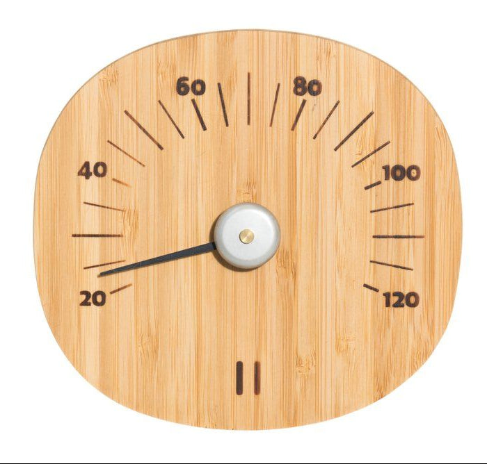 Rento sauna thermometer rond - bamboe