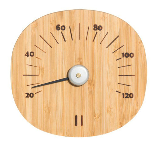 Rento sauna thermometer rond - bamboe