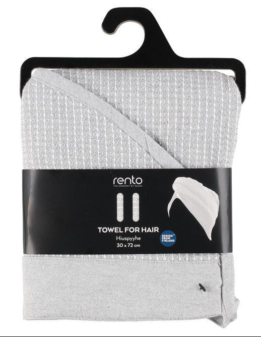 Rento Kenno haarhanddoek 30 x 72 cm - lichtgrijs
