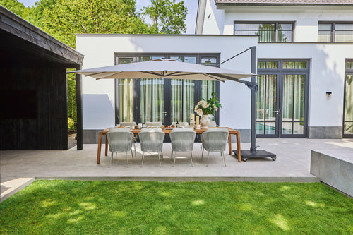 SUNS Dolce dining chair - Natural gravel / Camel sand