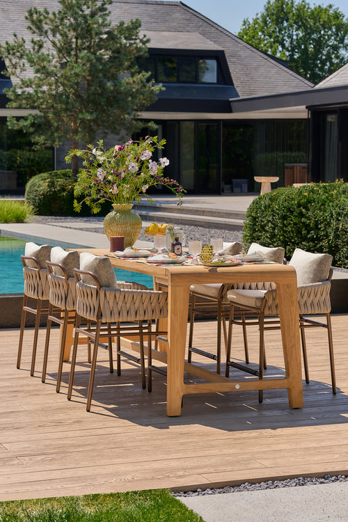 SUNS Fiavè low bar chair - Pebble desert bouclé