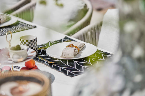 SUNS Palermo tafel 280 x 116 cm - Neolith white blad / Matt white frame