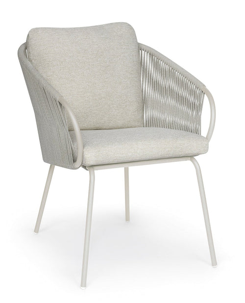 SUNS Dolce dining chair - Natural gravel / Camel sand