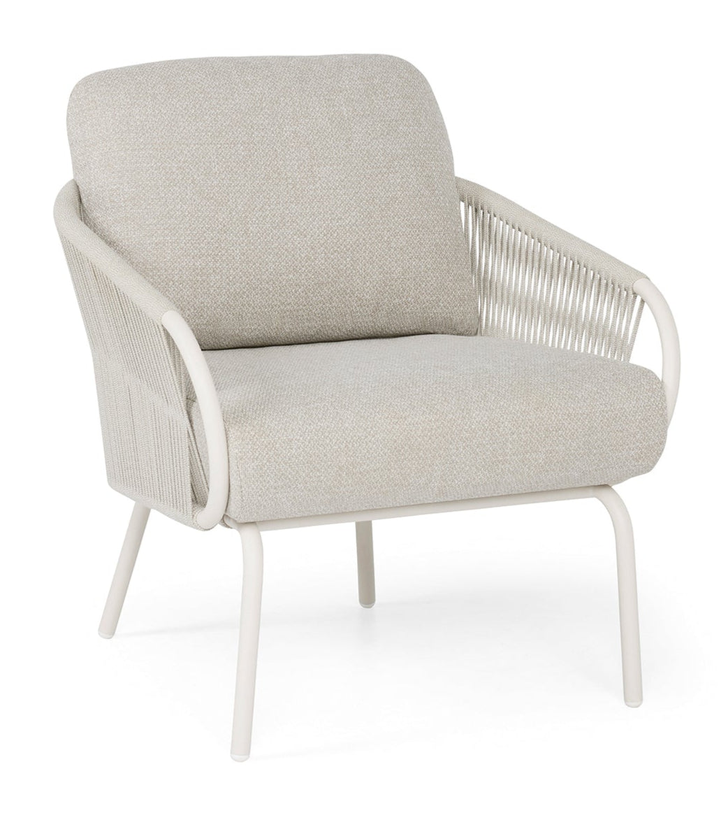 SUNS Dolce low dining chair - Natural gravel / Camel sand