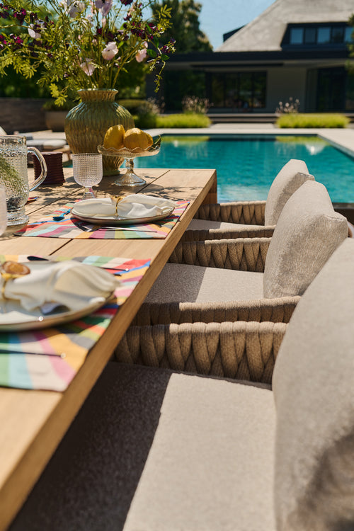 SUNS Fiavè low bar chair - Pebble desert bouclé