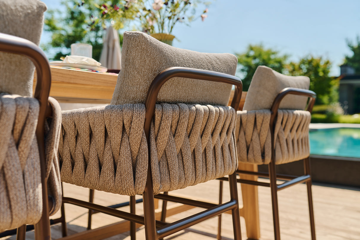 SUNS Fiavè low bar chair - Pebble desert bouclé