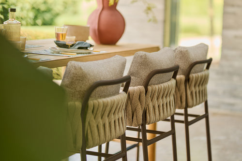 SUNS Fiavè low bar chair - Pebble desert bouclé