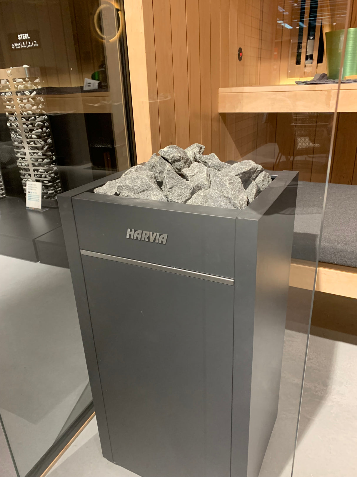 Rhodos maatwerk binnensauna 220 x 200 x 221 cm - elzenhout