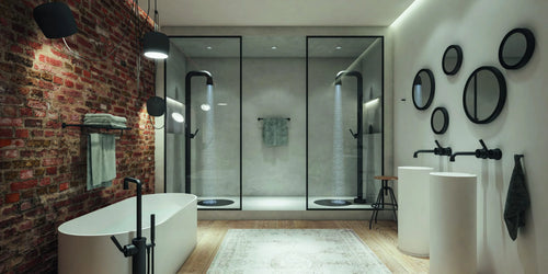 Jee-O Soho 02 buitendouche - hammercoated zwart RVS