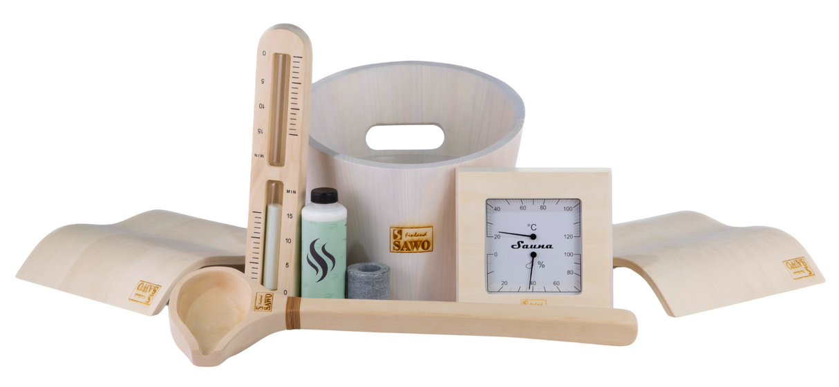 Luxury wit 8-delige saunaset