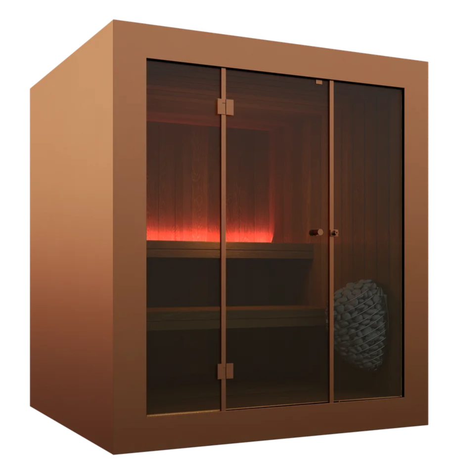 Thermalux Kuubi mix buitensauna - 190 × 214 × 217 cm