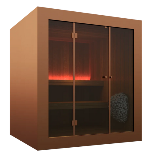 Thermalux Kuubi mix buitensauna - 190 × 214 × 217 cm