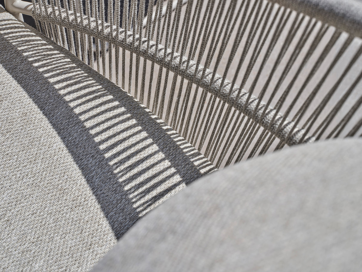 SUNS Noli dining chair - Natural gravel / Matt royal grey